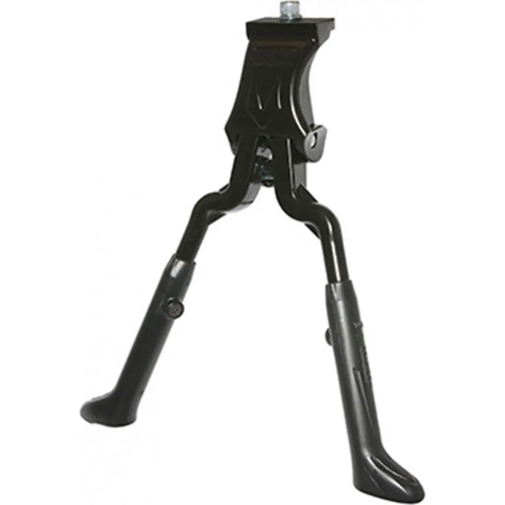 BEQUILLE VELO DOUBLE CENTRALE NEWTON 24-28" REGLABLE ALU NOIR (SANS CONTRE-PLAQUE)
