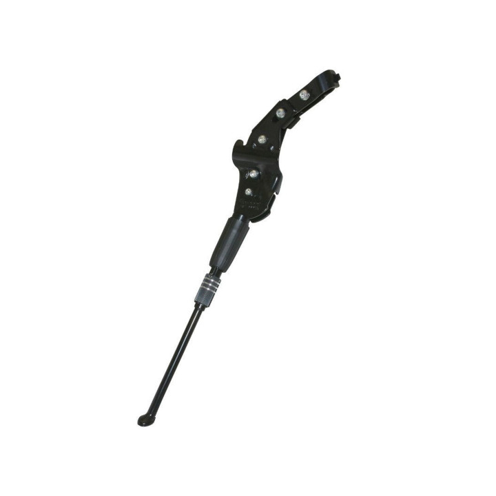 BEQUILLE VELO LATERALE REGLABLE 24/29'' OPTIMIZ ALU NOIR RENFORCEE (SUR BASE DE CADRE)